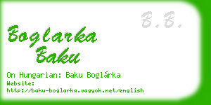 boglarka baku business card